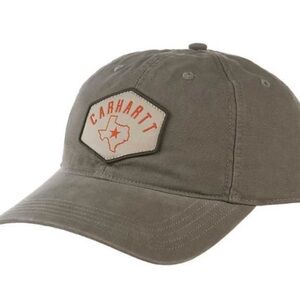 Mens Carhartt Texas Patch Baseball Cap Hat Grey Brown